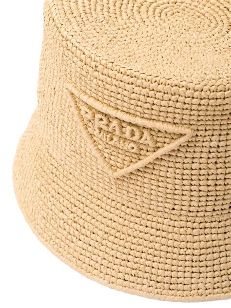 Prada Raffia Bucket Hat Farfetch