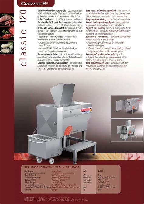 Foodlogistik CrozzdicR Classic 120 Brochure M M Equipment Corp