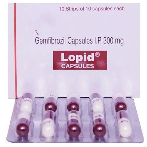 Gemfibrozil 300mg Capsules At Rs 303 Stripe Lopid Tablet In Nagpur