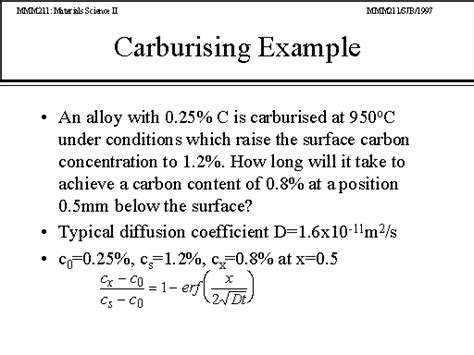 Carburising Example