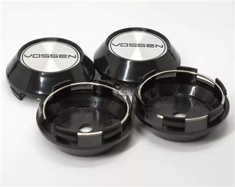 X Mm Vossen Black Silver Decals Wheel Center Caps Emblems Rim Caps