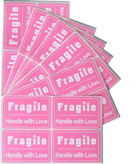 Amazon Fragile Stickers MeshaKippa 2x3 200pcs Cute Fragile