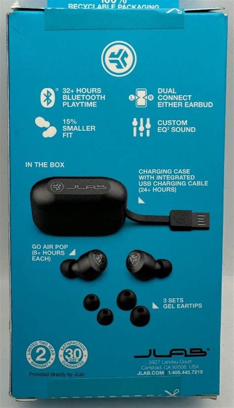 Jlab Go Air Pop True Wireless Ear Buds 32 Hours Playtime Dual Connect