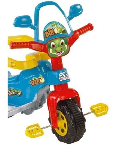 Triciclo Velotrol Motoquinha Moto Infantil Menino Dino Azul Frete grátis