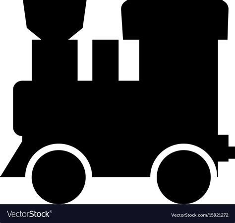 Steam locomotive - train black color icon Vector Image