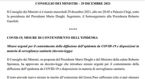 Nuovo Decreto Covid Il Testo Integrale In Pdf Dalla Quarantena Al