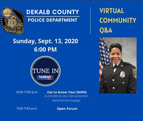 DeKalb County police chief to host Community Q&A Sept. 13