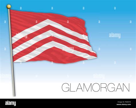 Glamorgan flag, United Kingdom, vector illustration Stock Vector Image ...