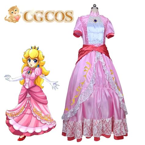 Cgcos Express Super Mario Bros Peach Princess Daily Use Game Cos Dress