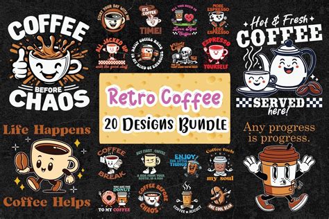 Retro Coffee Svg Bundle Bundle · Creative Fabrica