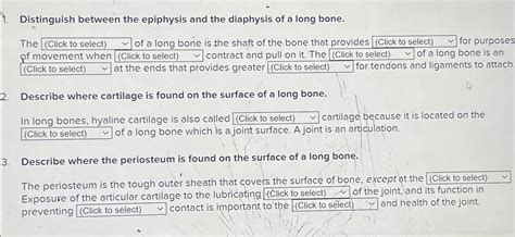 Solved Distinguish between the epiphysis and the diaphysis | Chegg.com