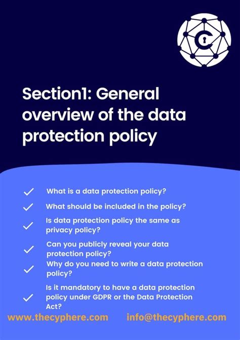 How To Write A Gdpr Data Protection Policy Free Template