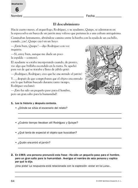 6º Primaria Fichas De Ampliación Y Refuerzo Lengua La Casa Del Saber