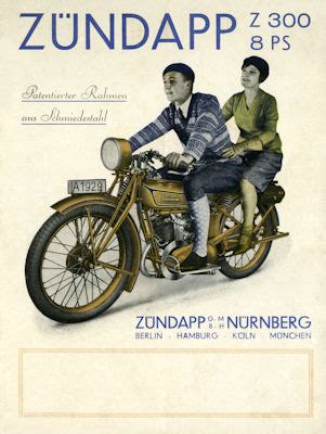 Motor lit de Zündapp Z 300 und Z 300 Luxus Prospekt 1929