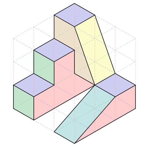 Perspectiva axonométrica ortogonal representación de elementos básicos