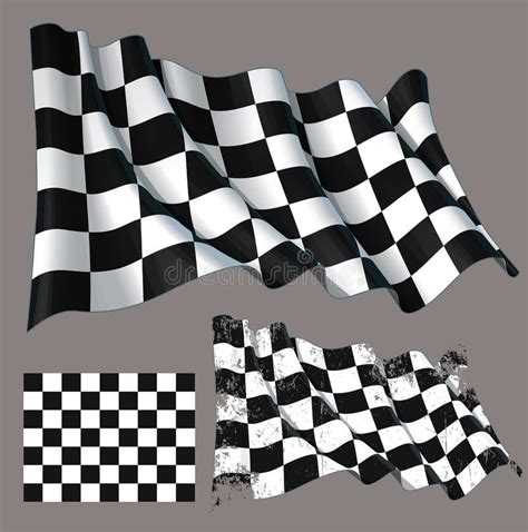 Waving Checkered Flag Vector