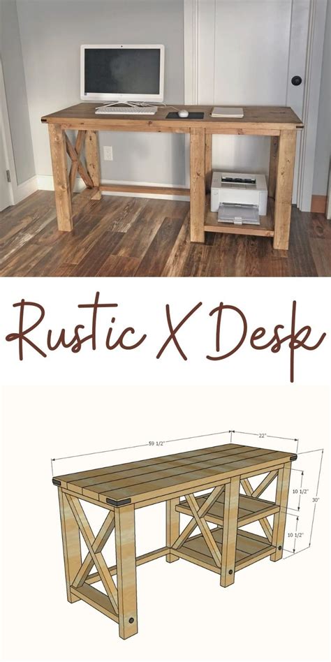 Rustic X Desk | Ana White