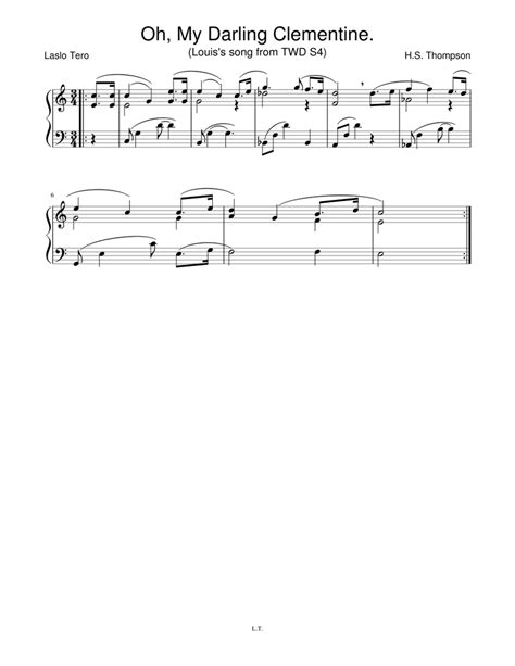 Ohmydarlingclementine Sheet Music For Piano Solo