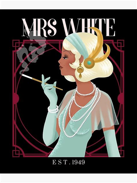 Póster Cartel Clásico Del Juego De Mesa Mrs White Clue También