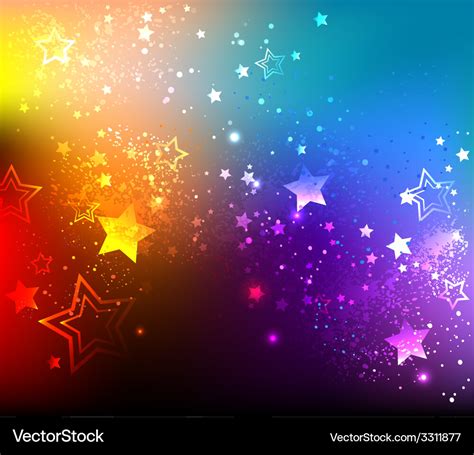 Rainbow Stars Glitter Wallpaper