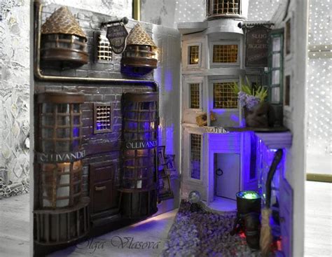 Harry Potter Diagon Alley Bookshelf Art Book Nook Miniature Etsy