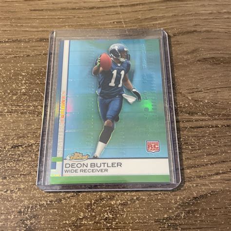 Topps Finest Blue Refractor Deon Butler Rc For Sale