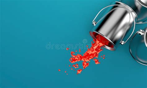 Paint Pouring From Buckets Stock Illustration Illustration Of Colour