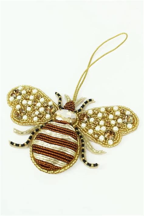 Gold Bee Christmas Decoration