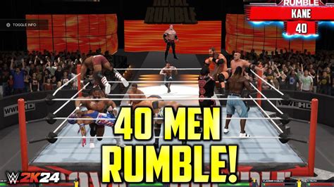 40 Men Royal Rumble In Wwe 2k24 Replaying The 2011 Rumble Youtube