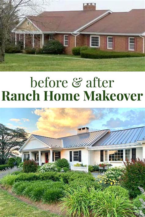 Exterior makeover brick ranch to modern farmhouse – Artofit