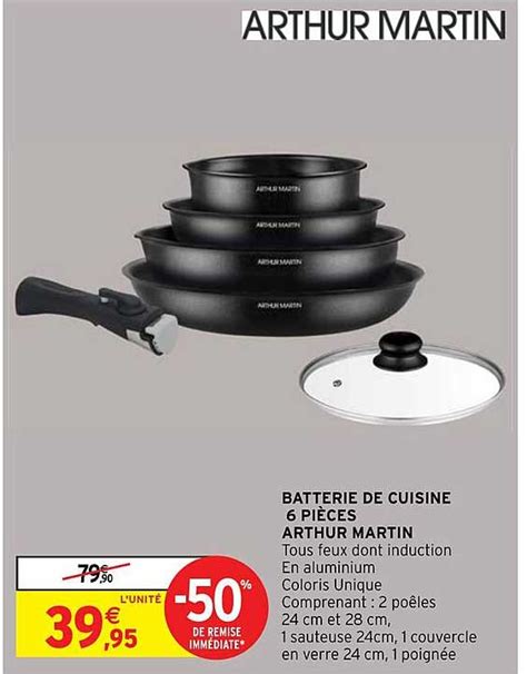 Promo Batterie De Cuisine Pi Ces Arthur Martin Chez Intermarch Hyper