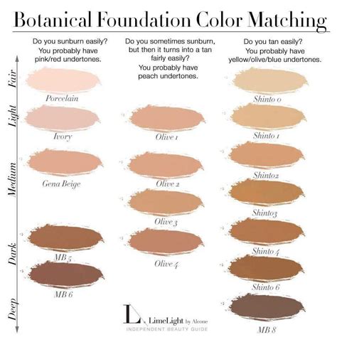 Color Matching For Limelife By Alcone Botanical Foundation Wax Based