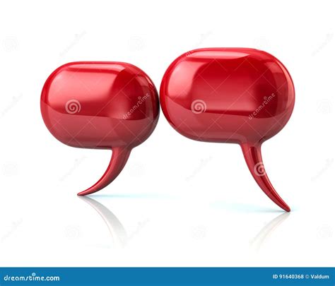 Red Glossy Speech Bubbles Stock Illustration Illustration Of Concept