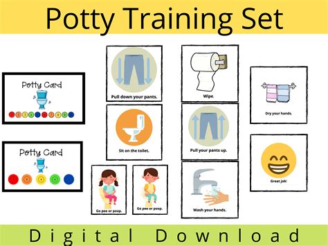 Potty Training Set I Toilet Training I Bathroom Visual Routine Etsy Uk