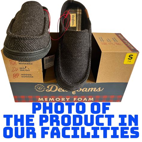 Dearfoams Memory Foam Men’s Slippers Black Size [s 7 8] [m 9 10] [l 11 12] New Ebay