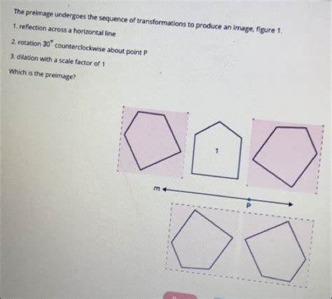 Solved The Preimage Undergoes The Sequence Of Transformations To