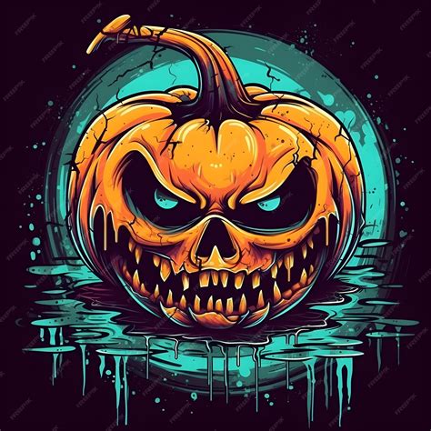 Premium AI Image | Halloween Evil pumpkins Halloween background Happy ...