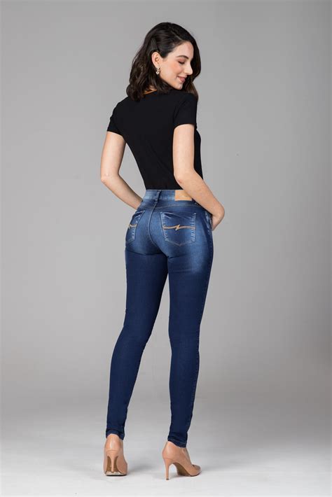 Cal A Jeans Feminina Skinny F Oxiblue Jeans