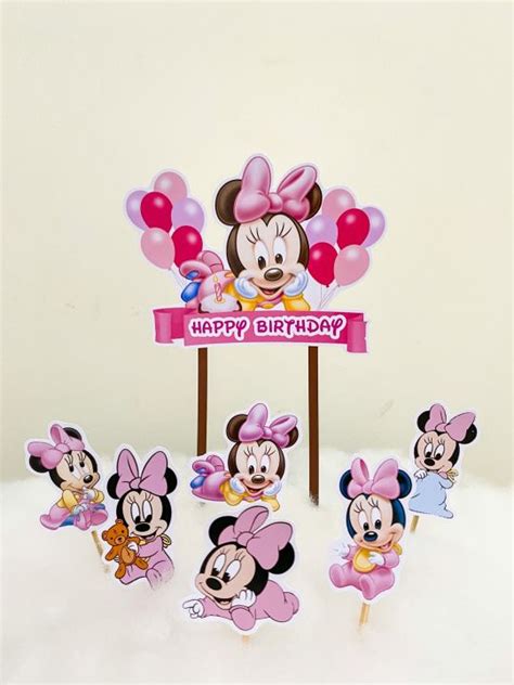 Topper Minnie Mouse Cake Topper Minnie Mouse Topper Kue Minnie