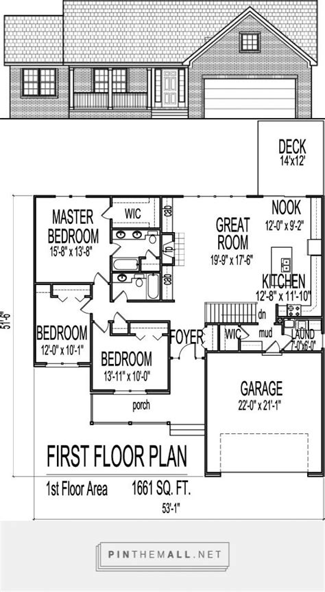 36 House Plan Style Simple House Floor Plan One Story