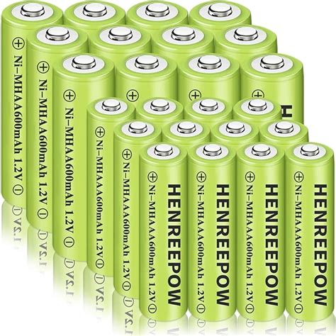 Henreepow Ni Mh Aa Aaa Rechargeable Batteries High Capacity 1 2v Pre Charged For