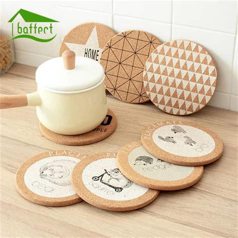 Aliexpress Buy Pc Cork Wood Drink Coaster Tea Coffee Cup Mat