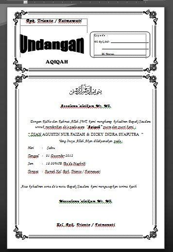 Download Template Undangan Aqiqah – Gudang Materi Online