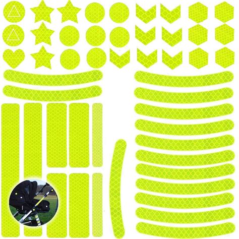 Ouceanwin 55pcs Autocollants Réfléchissants Stickers Réflecteur