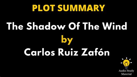 Plot Summary Of The Shadow Of The Wind By Carlos Ruiz Zaf N The