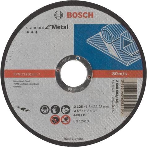 Bosch Professional Disque Tron Onner Moyeu Plat Standard For Metal