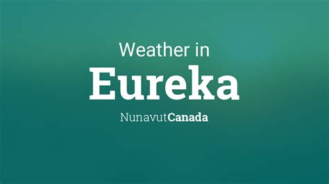 Weather for Eureka, Nunavut, Canada