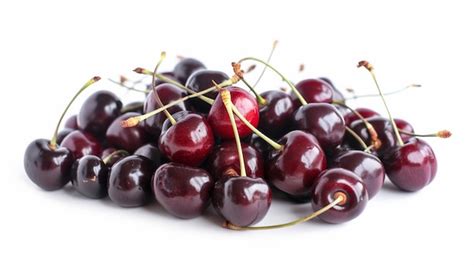 Premium Photo Bunch Of Dark Red Cherries Perfectly Centered On A