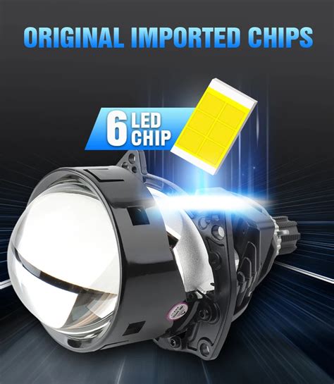 Lossless Install Vehicle Led Headlight Biled Inch Car Projector Led