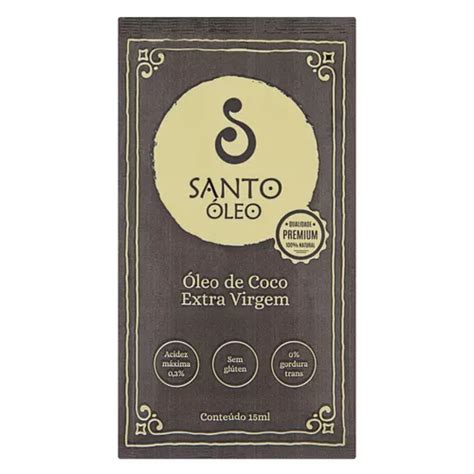 Óleo de Coco Extra Virgem Santo Óleo Sachê 15ml MercadoLivre